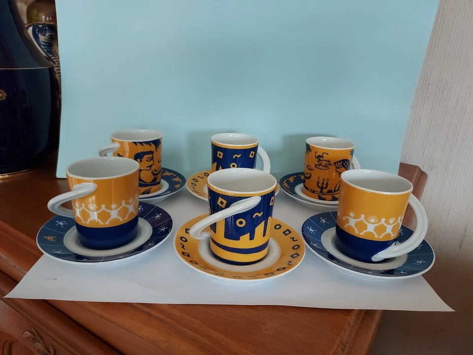 6 Tasses Expresso Rosenthal Studio-line Édition Limitée LSG/Sky - Photo 1/4