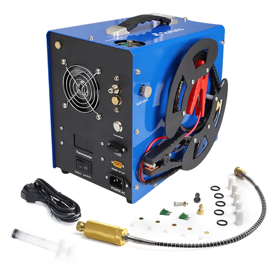 TOAUTO 30Mpa Auto Stop Electric PCP Pump Air Compressor 4500Psi 12V/110V/220V