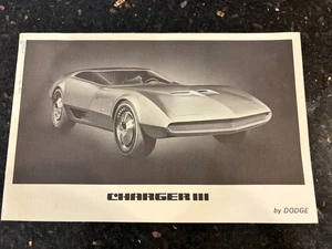 1960s DODGE CHARGER III Vintage Car Sales Brochure Concept Vehicle RARE - Picture 1 of 11