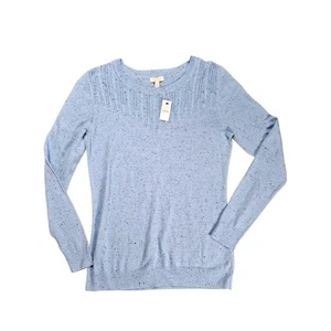 NWT Talbots Blue Confetti Cable Knit Pullover Sweater Women’s Small Petite - Picture 1 of 11