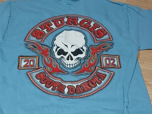 Vintage Harley Davidson Sturgis T-Shirt 2002 Black Hills Rally Eagle Logo Medium - Picture 1 of 6
