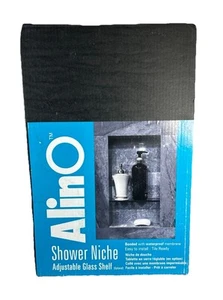 AlinO TILE SHOWER NICHE Adjustable Glass Shelf (optional) Tile Ready - Picture 1 of 8