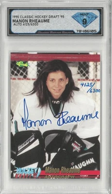 1995 Classic Hockey Draft MANON RHEAUME Auto /6300 💎 DSG 9 Mint - Image 1 of 2