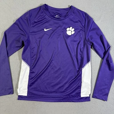 Nike Clemson Tigers Mujer Dri-Fit Softbol/Fútbol Entrenamiento Camisa Talla M Foto 1 de 4