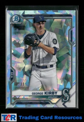 2021 Bowman Sapphire Edition #BCP-117 George Kirby Aqua Refractor #/99 - Image 1 of 2