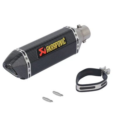 51mm Muffler Silencer Tail Pipe DB Killer Universal Exhaust Tip Carbon Fiber Foto 1 de 4