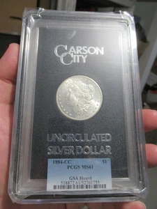 1884-CC PCGS MS61 *Dólar Morgan Carson City* + Caja Original y Certificado de Autenticidad - Imagen 1 de 8