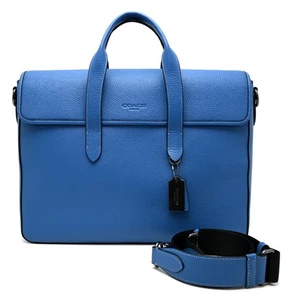 COACH Sullivan portfolio brief tote bag C9875 briefcase leather blue men s D - Picture 1 of 10