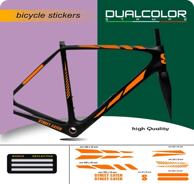 DUALCOLORSTAMPE SET Adesivi Telaio bici MTB STICKERS BDC Protezione Bicicletta Pellicola B0168