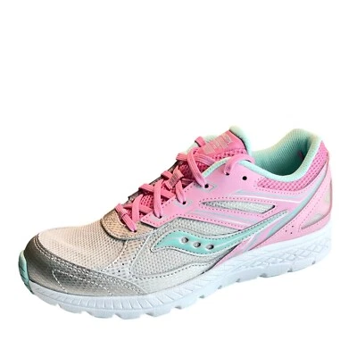 Saucony Cohesion Womens Running Walking Shoes Size 6 Gray Pink Sneakers - Image 1 of 4