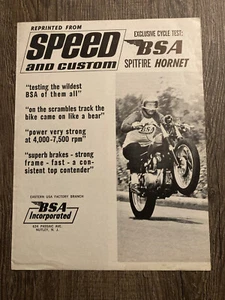 BSA Spitfire Hornet Catalog Magazine - Speed & Custom Magazine - Picture 1 of 2