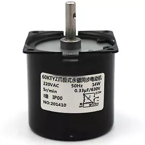 Moteur synchrone 60KTYZ AC 220V 240V 1 à 110 rmp/m CW/CCW 14W engrenage moteur - Photo 1/12