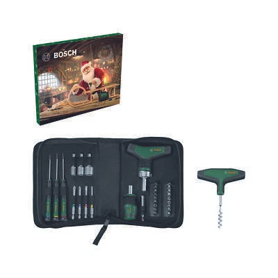 Bosch Home and Garden Handwerkzeug Adventskalender 2024, 33-tlg. + Tasche - Bild 1 von 4