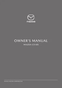 MAZDA CX-60 - (2022 onwards) -Owners USER MANUAL Handbook - New Print - Picture 1 of 1