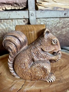 Vintage Squirrel Shoe/Grooming Brush And Holder USA Made - Picture 1 of 8