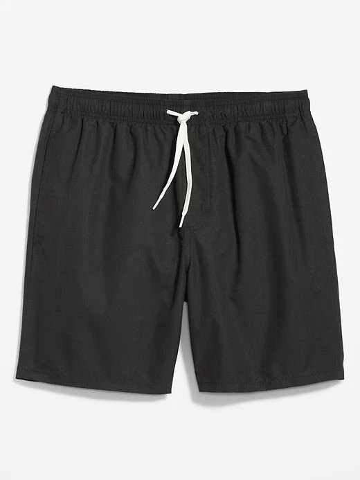 Old Navy Men's Solid 7" Inseam Swim Shorts Trunks - Black - XXL - Image 1 of 1