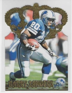 1996 Pacific Crown Collection Gold Crown Die-Cuts #GC-3 BARRY SANDERS Lions - Picture 1 of 2