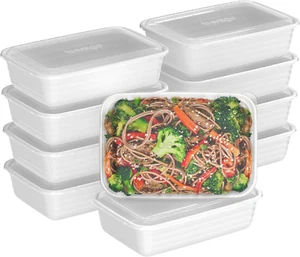 20-Piece Lightweight, Durable, Reusable Bpa-Free 1-Compartment Containers - Micr - Picture 1 of 12