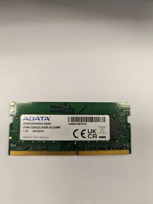 ADATA 8GB DDR4 3200MHz 8Gx8 SO-DIMM 260-Pin DRAM Memory AD4S320038G22-BSSC - Image 1 of 2