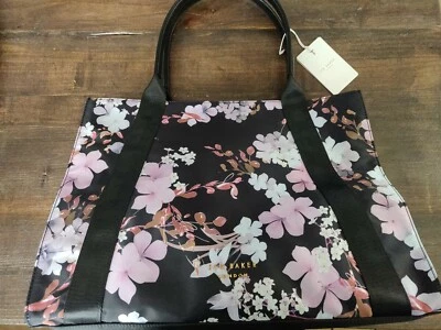 Ted Baker Women's Black Floral Nylon Shopper Bag. Brand new with tags! - Image 1 of 3