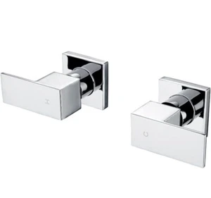 Brand New: Decaura Square Shower Mixer Taps 1/4 Turn Twin Bath Faucets - Picture 1 of 4