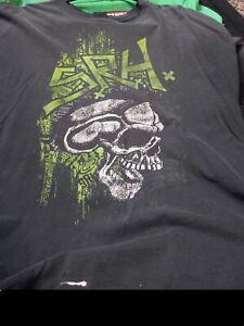 SRH Spade Graphic Short Sleeve Black & Green T-Shirt - XXL - Pre-Owned