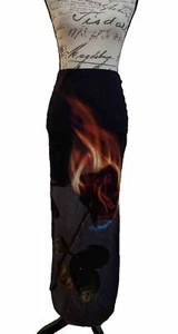 Jaded London Maxi Skirt Flaming Rose New With Tags Low Rise Stretch Size 4 - Picture 1 of 8