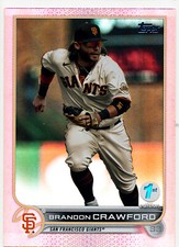 BRANDON CRAWFORD 2021 Topps 1st Edition Series 1 HOT PINK FOIL PARALLEL #/10