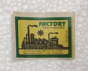 Vintage Original Fabrik Safty Streichhölzer Vijayalaxmi (VIA) Etiketten Sammlungen - Bild 1 von 4