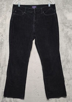 NYDJ Not Your Daughters Jeans Pants Womens 10 Black Bootcut Corduroy Casual - Image 1 of 4