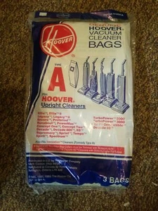 3 Hoover Genuine Type A Vacuum Cleaner Bags For Upright Style 4010001A NEW - Picture 1 of 5