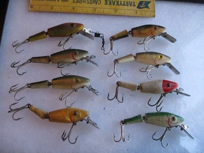 (8)  Jointed L&S MirrOLure 00M Size Crankbait Fishing Lures Lot of 6. pictured - Image 1 of 4
