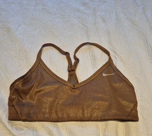 Gold NIKE bra SMALL - Picture 1 of 4