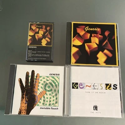 Genesis 4 LOT: Genesis Cassette & CD, Invisible Touch, Turn It On Again VG - Image 1 of 4
