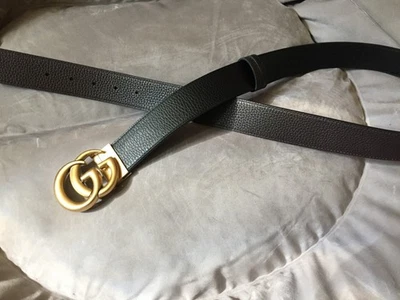 Auténtico cinturón reversible Gucci doble G talla 100 cm se adapta a cintura 34-36 Foto 1 de 3