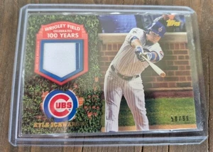 KYLE SCHWARBER 2016 Topps 100 years WRIGLEY Patch Jersey #/99 Rookie #WRIGR-KS - Picture 1 of 2