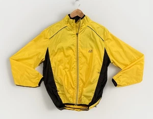 Le Tour de France Cycling Rain Jacket Yellow Medium Promo Fan W/ Black Logo - Picture 1 of 13