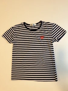 Play Comme Des Garçons Striped T-Shirt M Short Sleeve, Size M, Casual Fashion - Picture 1 of 6