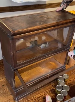 Globe Wernicke Vintage Wooden Barrister Bookcase 2 Tier Oak - Image 1 of 4