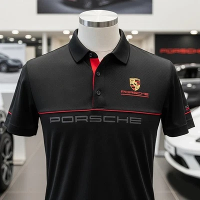 Porsche Motorsport Heritage Racing Retro Mans Short Sleeve Polo Shirt 3D, S-5XL - Image 1 of 4