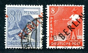 BERLIN 1948 3,32 used OVERPRINT extremely shifted (E1406 - Picture 1 of 1