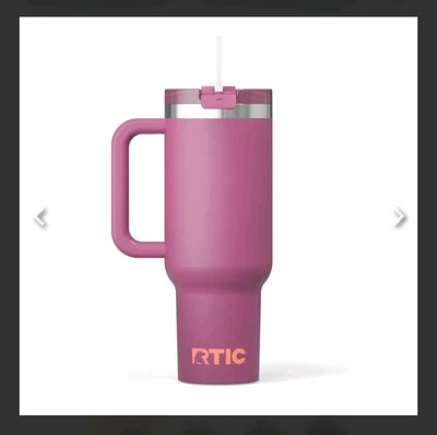 NUEVO RTIC 40 oz Vaso de Viaje por Carretera Forrado de Cerámica Resistente a Fugas - ORQUÍDEA Foto 1 de 4