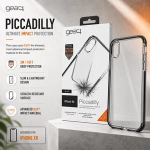 Official GEAR4 (iPhone XR 6.1") Case Slim Shockproof Tough Hard Back Phone Cover - Afbeelding 1 van 18