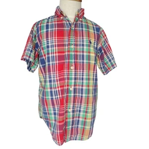 Polo Ralph Lauren bambino ragazzo camicia abbottonata taglia 5 Madras quadri check vintage - Foto 1 di 10