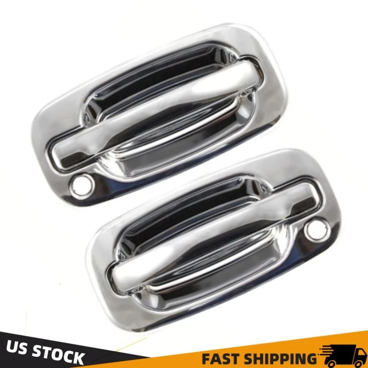 NEW Chrome Outside Door Handles for GMC Truck Chevy Silverado Set of 2 - Изображение 1 из 4