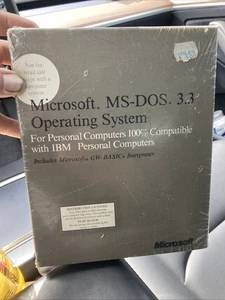 🔥VTG Microsoft MS-DOS 3.3 Operating System 1987 Complete Floppy Discs Sealed - Picture 1 of 4