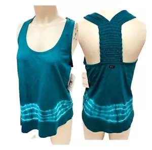 $55 RVCA Been There Racerback NWT Braided Detail Size M, L Tank Top NWT Teal - Picture 1 of 6