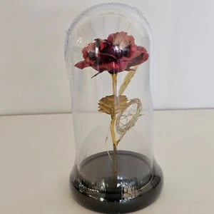 Valentinstag Kristall Galaxie Rose Blume in Kuppel Glas LED Nachtlicht Unikate Geschenke - Bild 1 von 3