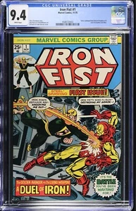 IRON FIST #1, CGC 9.4, Iron Man Battle, 1st SOLO Issue (1975) - Picture 1 of 2