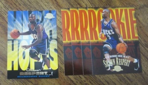 Shawn Respert Lote de 5 Tarjetas Coleccionables con 1 INSERTO y 4 Novatos NBA Baloncesto Bucks - Imagen 1 de 2